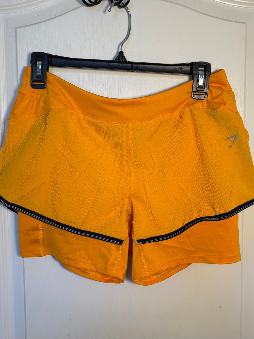 Gymshark Women's Bright Orange Athletic Shorts